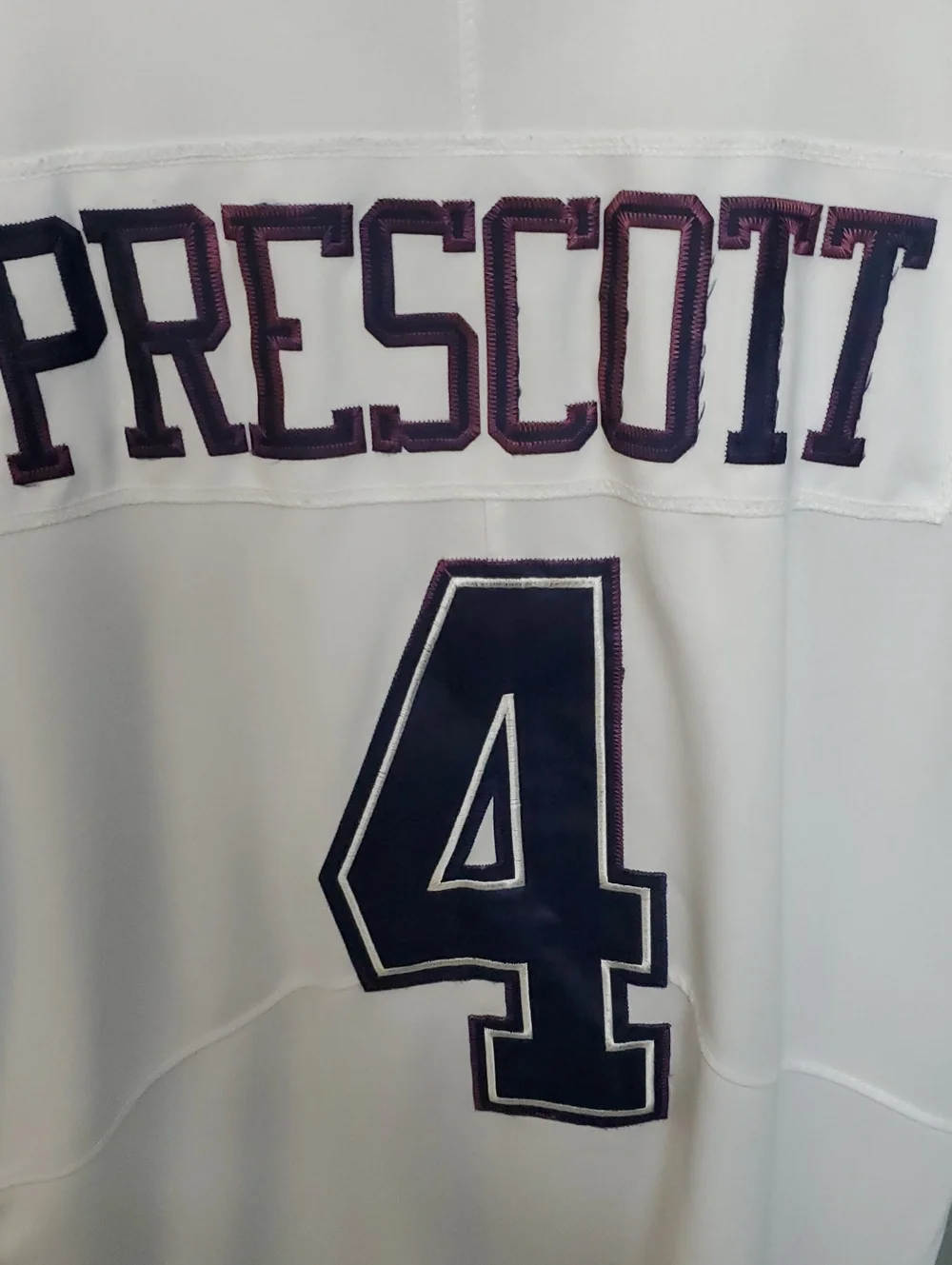 Nike Dallas Cowboys #4 PRESCOTT White & Navy Game Jersey (sz S/M)